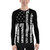 U.S. Flag B&W Finger PrintMen's Rash Guard