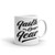 Faith Over Fear White glossy mug