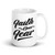 Faith Over Fear White glossy mug