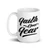 Faith Over Fear White glossy mug