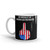 On Behalf of American Patriots White glossy mug