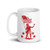 Soldier w/ Flag White glossy mug