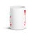 Soldier w/ Flag White glossy mug