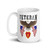 25th Infantry Veteran (American Eagle 2) White glossy mug