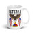 3rd Armored Division Veteran (American Eagle 2) White glossy mug