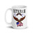 1st Ranger Veteran (American Eagle) White glossy mug