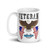 Combat Infantry Badge Veteran (American Eagle 2) White glossy mug