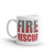 Fire Rescue White glossy mug