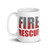 Fire Rescue White glossy mug