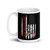 US Veteran (Flag w/ dog tags) White glossy mug