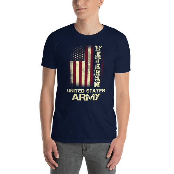 US ARMY Veteran (US Flag) Short-Sleeve Unisex T-Shirt