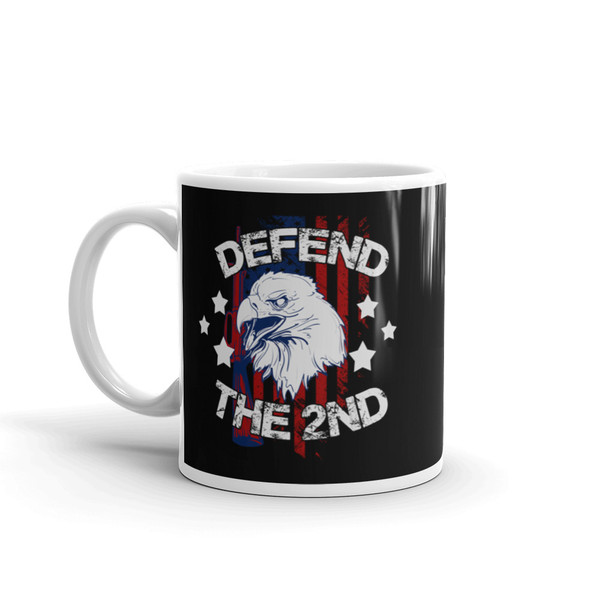 Defend the 2nd Amendment (Eagle) White glossy mug
