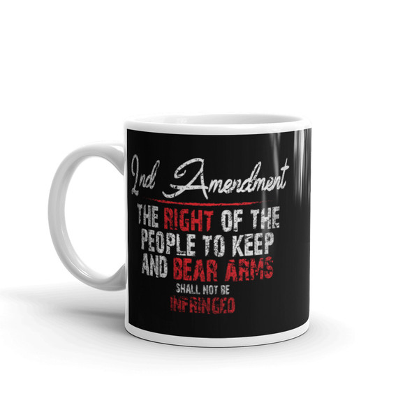 2nd Amentment Text White glossy mug