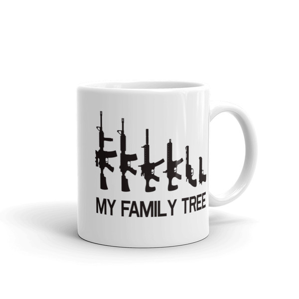 My Family Tree White glossy mug