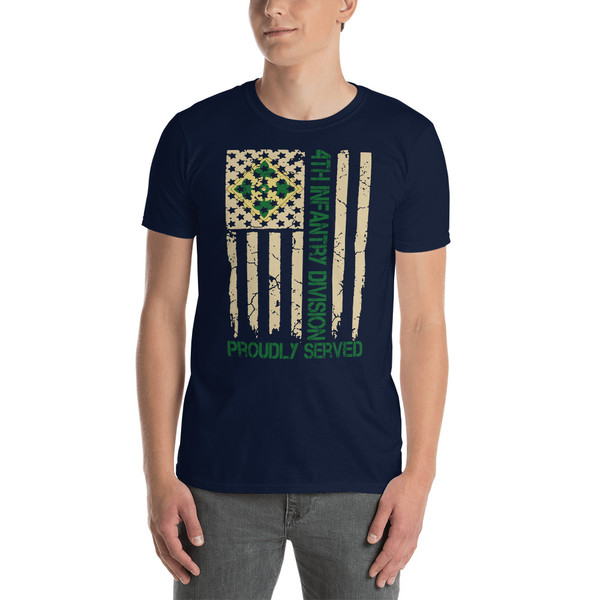4th Infantry Division (Proudly Served) Short-Sleeve Unisex T-Shirt