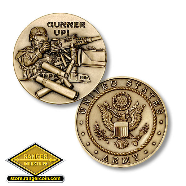 Gunner Up (Army) Challenge Coin