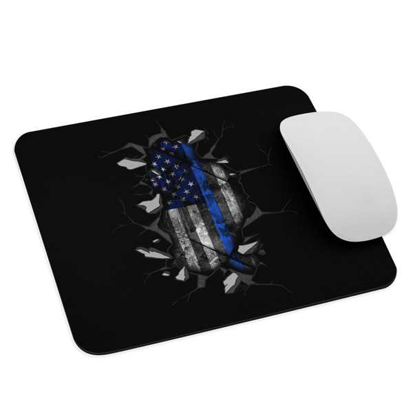 Thin Blue Line (Breakthrough) Mouse pad