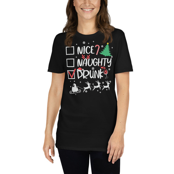 Naught Nice Drunk Short-Sleeve Unisex T-Shirt