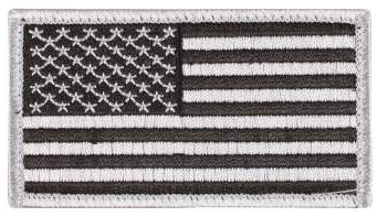 American Flag Patch (Black/Silver)