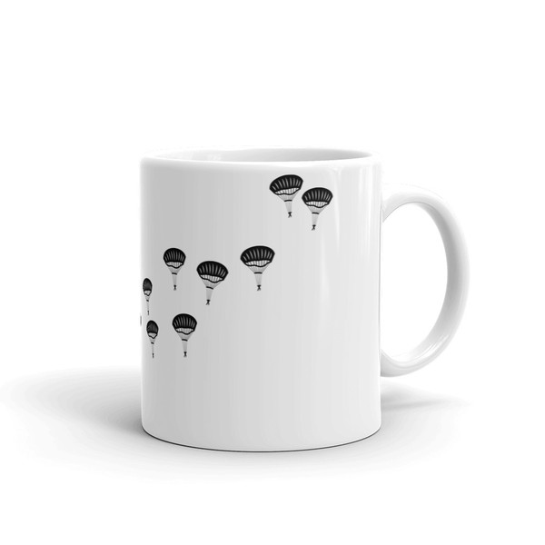 Airborne (Mass Attack) (Option 1) White glossy mug