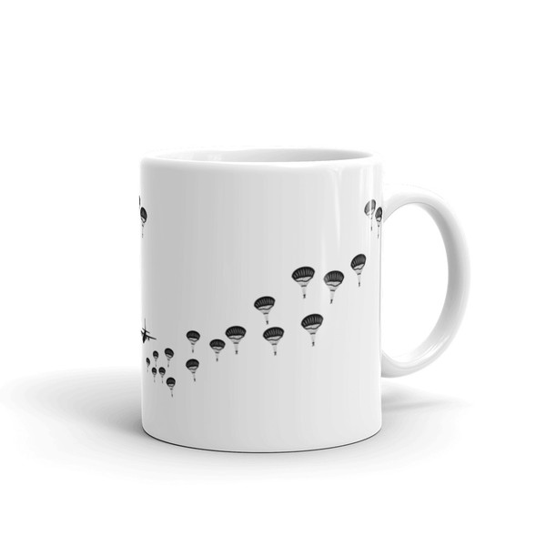Airborne (Mass Attack) (Option 2) White glossy mug