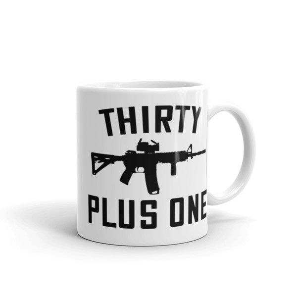 Thirty Plus One White glossy mug
