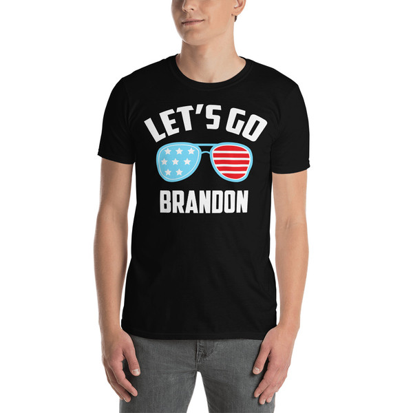 Lets Go Brandon (Glasses) Short-Sleeve Unisex T-Shirt