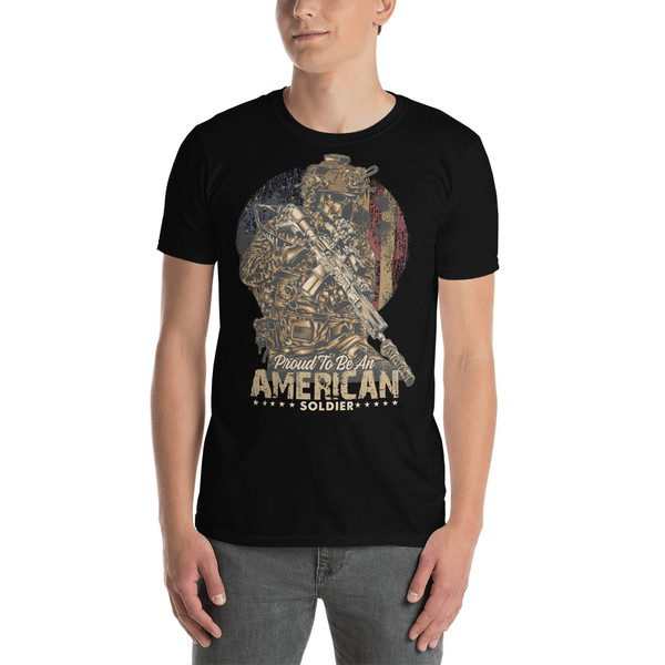 Proud to be an American Soldier Short-Sleeve Unisex T-Shirt
