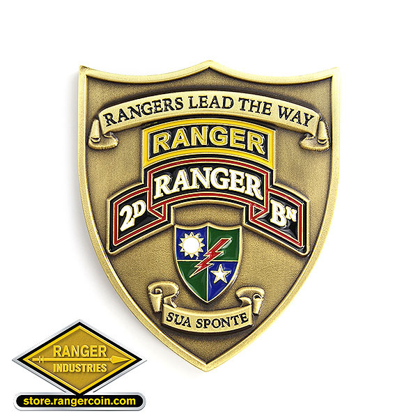 2D Ranger Battalion Shield Coin