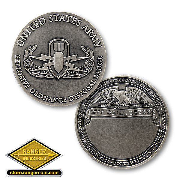 Explosive Ordnance Disposal Badge Challenge Coin