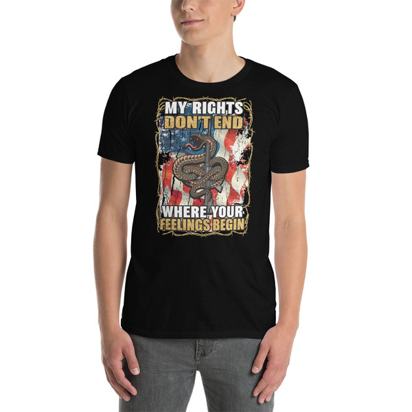 My Rights Don't End Where Your Feelings Begin Short-Sleeve Unisex T-Shirt (Option 2)