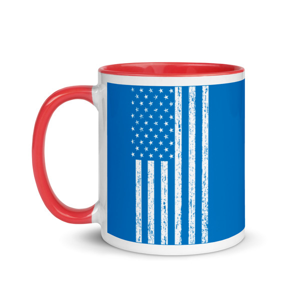 Distressed Flag Mug with Color Inside