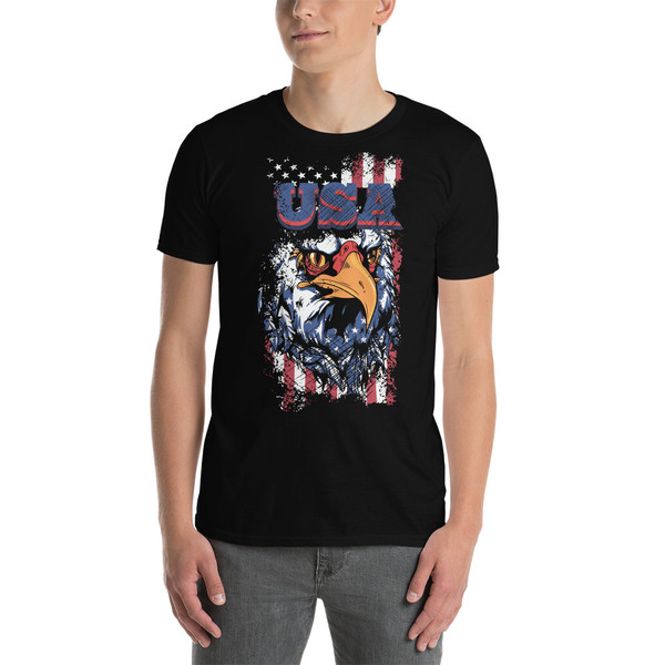 USA Eagle Drawing (Option 2) Short-Sleeve Unisex T-Shirt