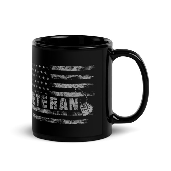Veteran Black Glossy Mug