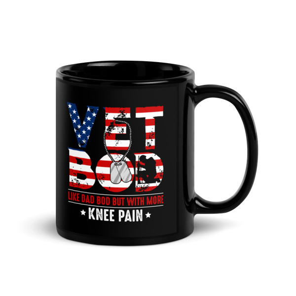Vet Bod Black Glossy Mug