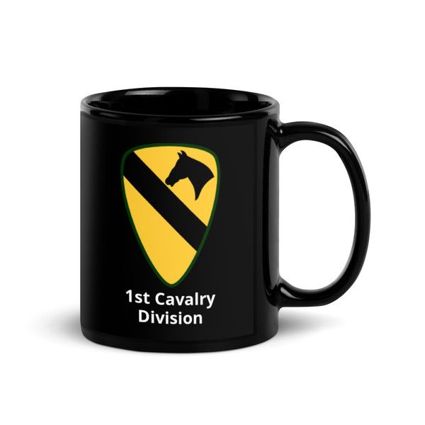 1st Cavalry Division Black Glossy Mug