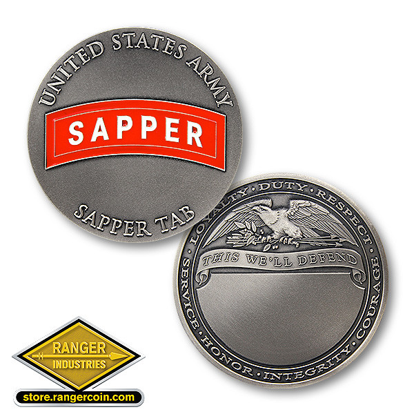 Sapper Tab Challenge Coin