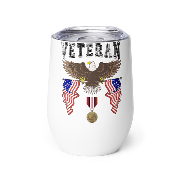 Afghanistan Veteran Wine tumbler