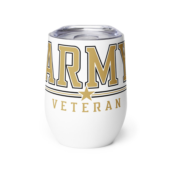 Army Veteran Wine tumbler