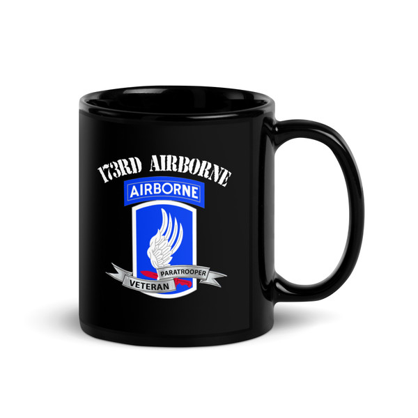 173rd Airborne Black Glossy Mug