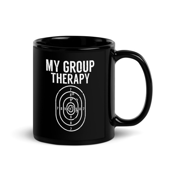 My Group Therapy Target Black Glossy Mug