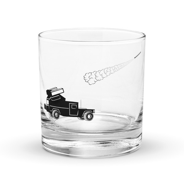 Avenger Firing Rocks glass