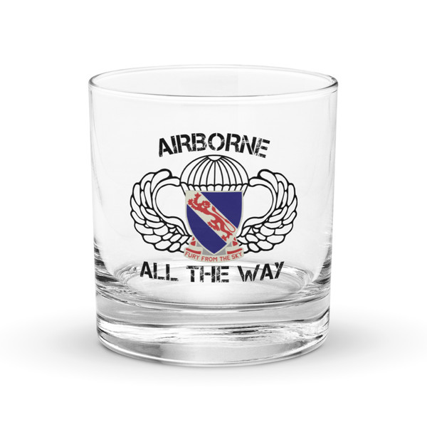 508 Airborne All the Way Rocks glass