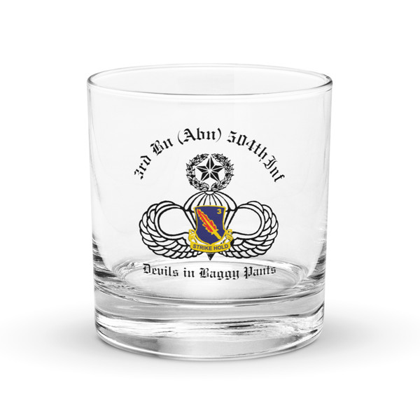 3rd Battalion 504th PIR Rocks glass