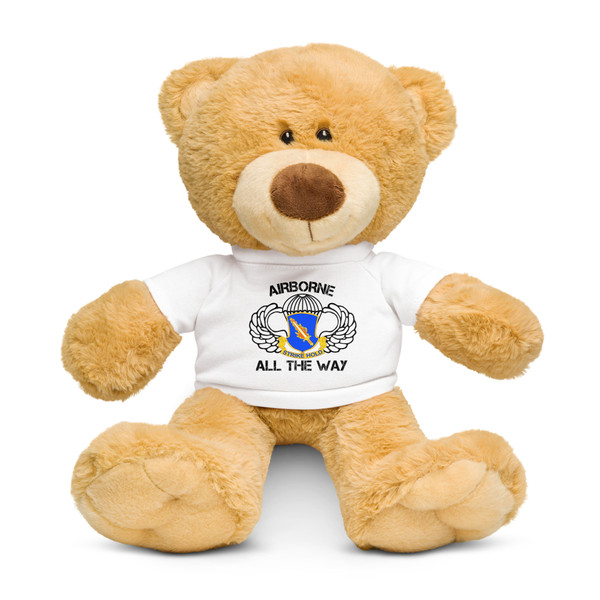 504 PIR Airborne All the Way Teddy bear with a t-shirt