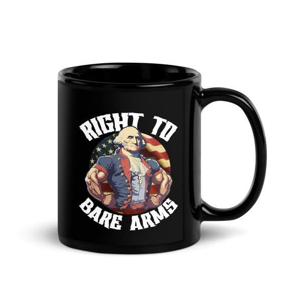 Right to Bare Arms Black Glossy Mug