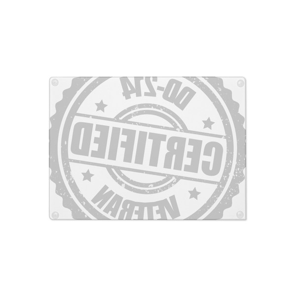 DD-214 Certified Veteran Glass cutting board