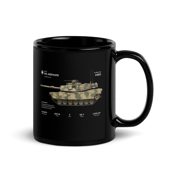 M1 Abrams Black Glossy Mug