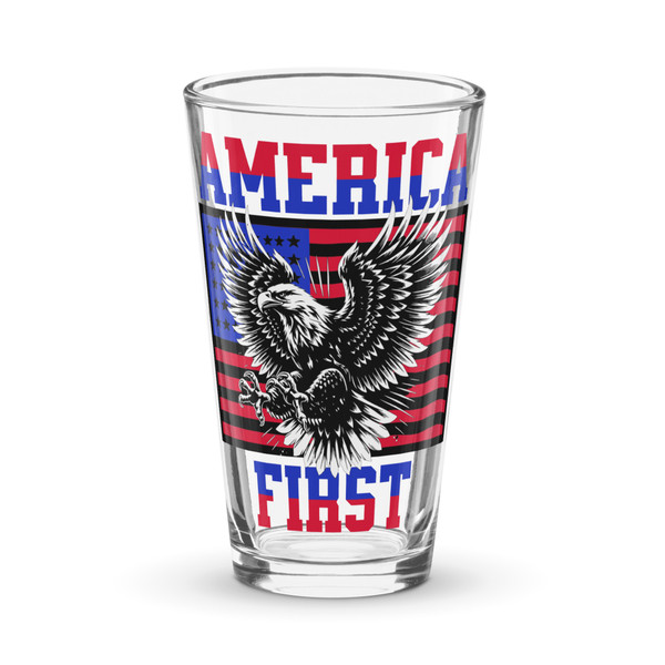 America First (Eagle) Shaker pint glass