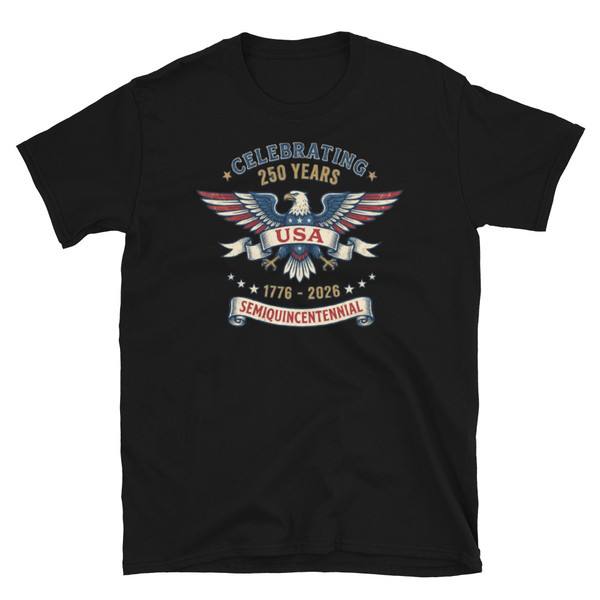 USA Celebrating 250 Years (Semiquincentennial) Short-Sleeve Unisex T-Shirt